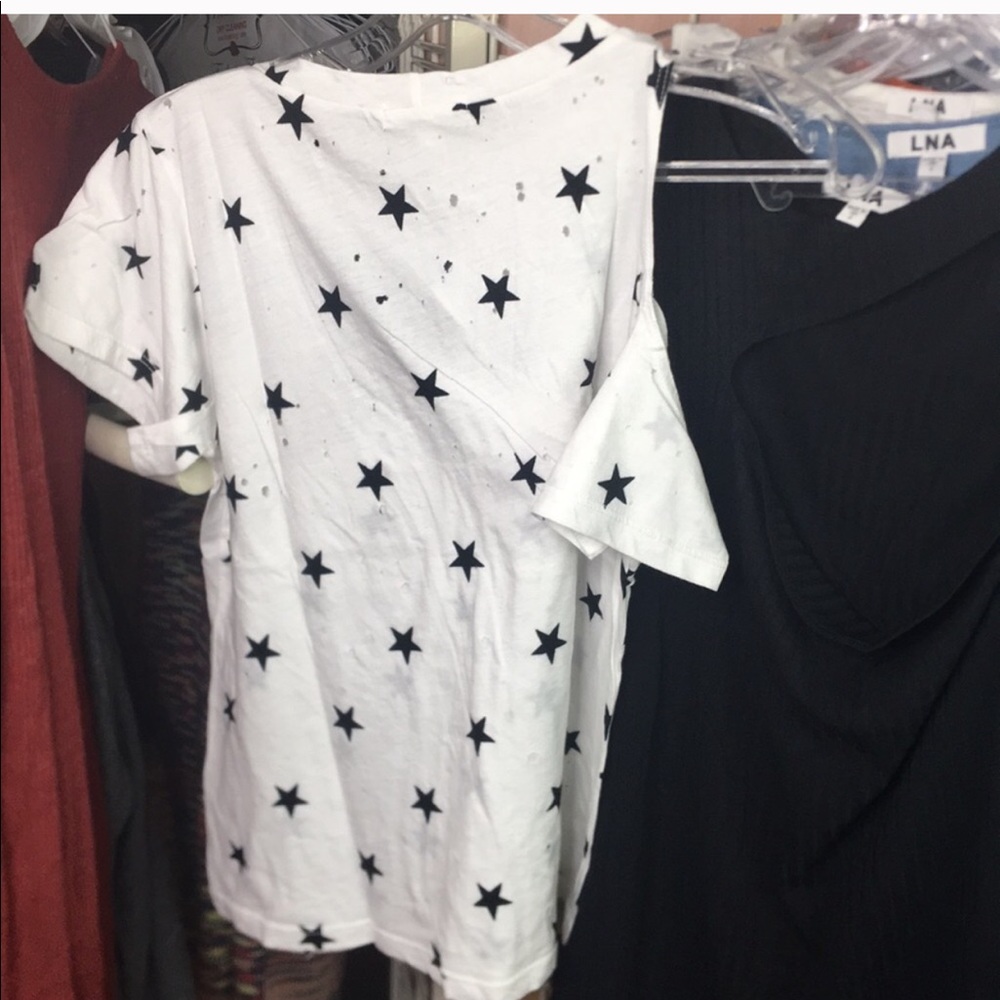 LNA cold shoulder star tee shirt - Picture 3 of 3